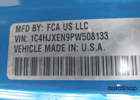 2023 Jeep Wrangler 4-Door Sahara 4X4 из США, поврежденный, VIN 1C4HJXEN9PW508133